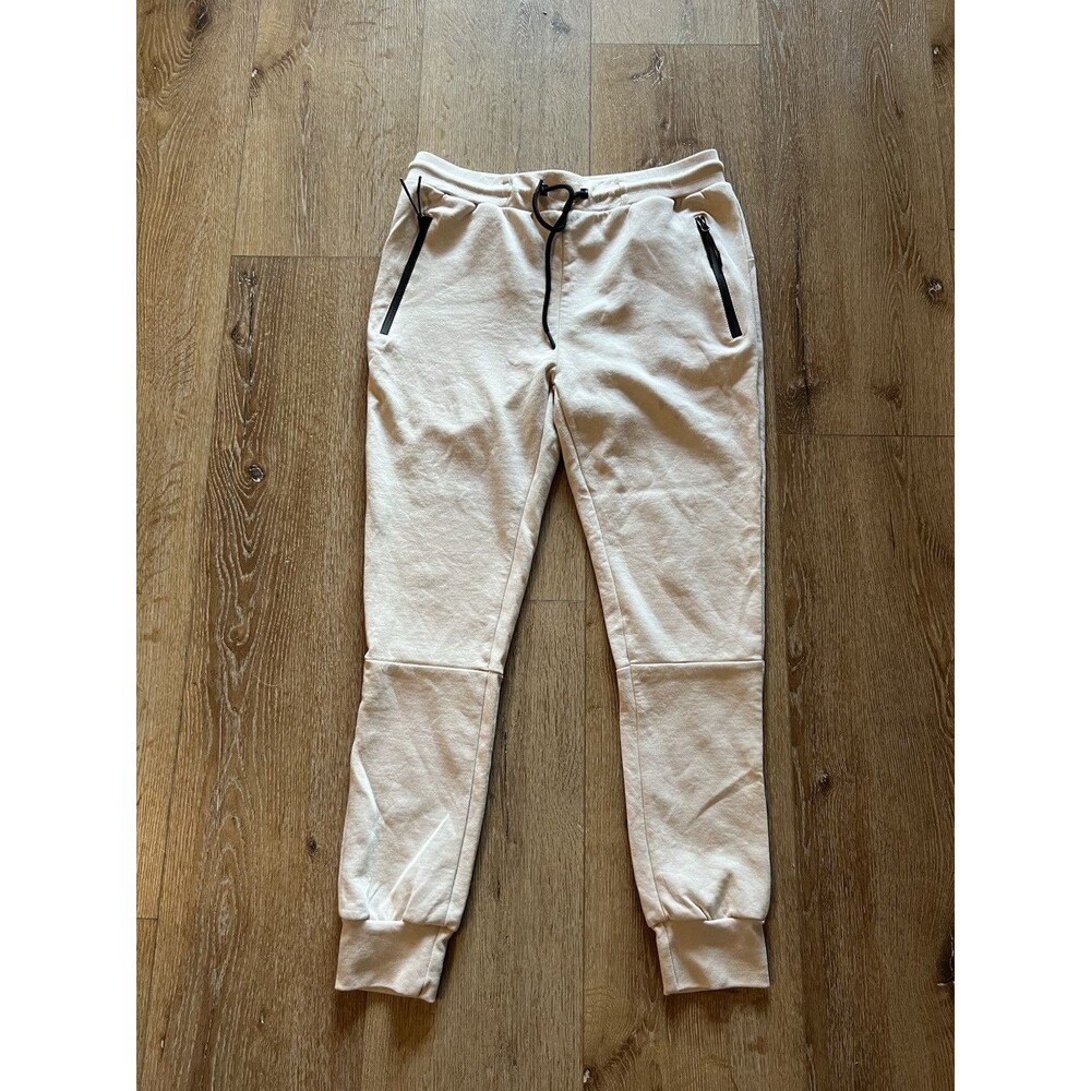 Maison Article Mens Ivory Particle Athletic Joggers Size Medium